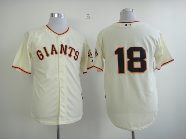 Men San Francisco Giants #18 No name Cream MLB Jerseys